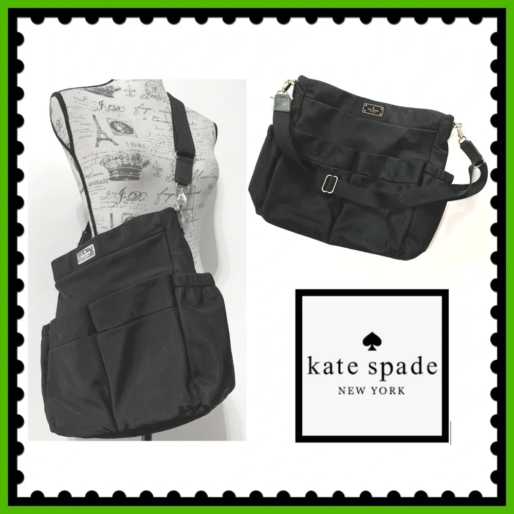 Kate Spade Black Nylon Crossbody Tote